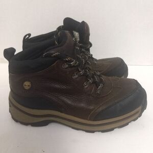Boys Timberland Brown Leather Boots Size 11 kids